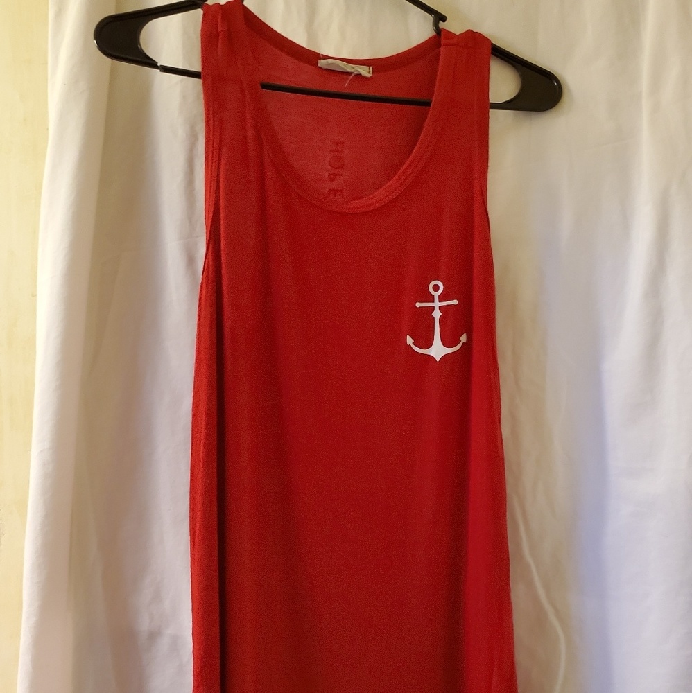 ❤SALE 2/$10 Red anchor tank top